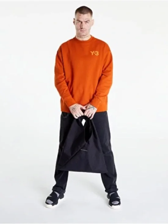 adidas Y-3 by Yohji Yamamoto Men Classic Chest Logo Sweatshirt Fox  Size Large - Picture 4 of 11